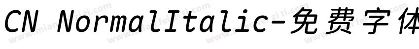 CN NormalItalic字体转换
